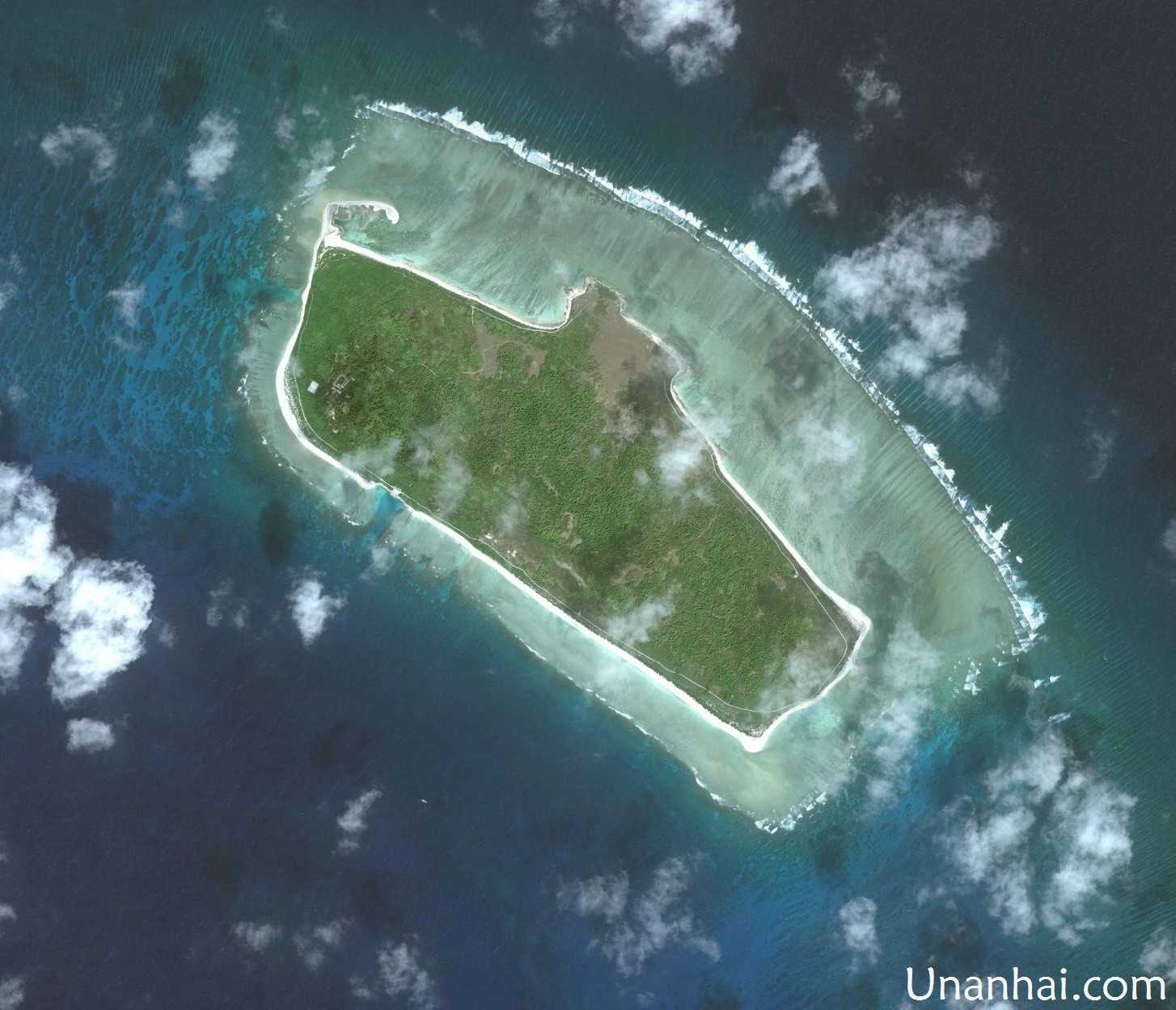 西沙群岛东岛卫星图